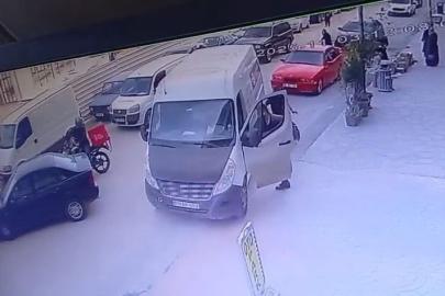 Karabük’te el freni çekilmeyen kamyonet geri geri kaydı: Otopark görevlisi faciayı önledi