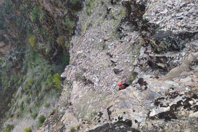 Kayalıklarda mahsur kalan keçiler kurtarıldı