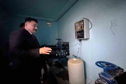 Kaymakam Acar yapımı biten su deposunda incelemelerde bulundu