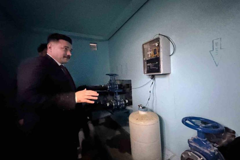 Kaymakam Acar yapımı biten su deposunda incelemelerde bulundu