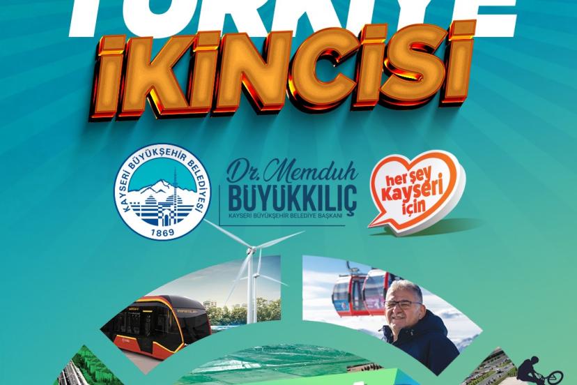 Kayseri Büyükşehir Belediyesi; yatırımda Türkiye ikincisi