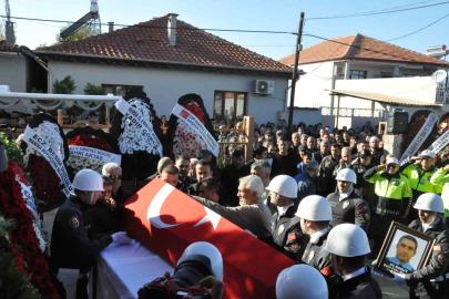 Kazada şehit olan Polis Memuru Ali Barut son yolculuğuna uğurlandı