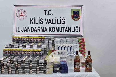 Kilis’te yol kontrolünde kaçak sigara ve alkol ele geçirildi