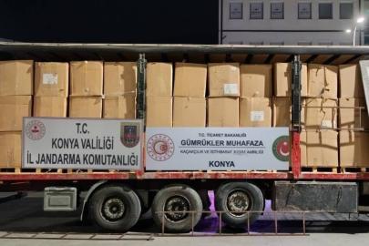 Konya’da 12 bin kilogram kaçak tütün ele geçirildi