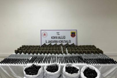 Konya’da çok sayıda silah parçası ele geçirildi