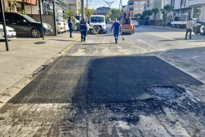 Körfez’de yol bakım ve onarım çalışmaları sürüyor