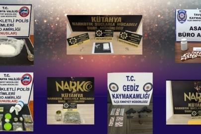 Kütahya polisi uyuşturucuyla mücadelede kararlılığını sürdürüyor
