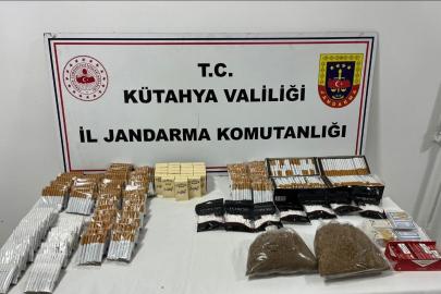 Kütahya’da binlerce bandrolsüz makaron ele geçirildi