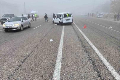 Malatya’da otomobil ile hafif ticari araç çarpıştı: 1 yaralı