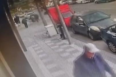 Motosiklet sürücüsünün ağır yaralandığı kaza güvenlik kamerasında