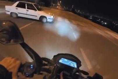 Motosikletli çiftin kaza anı kamerada