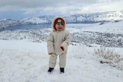 Nemrut Kalderası beyaz gelinliğini giydi