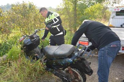 Ordu’da dere yatağında terk edilmiş motosiklet bulundu