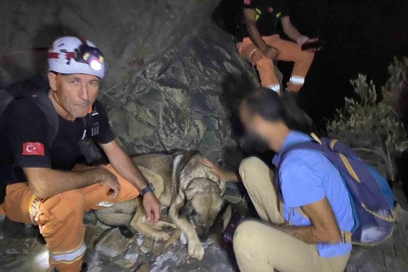 Ormalık alanda mahsur kalan vatandaş 4 saatlik çalışma sonunda kurtarıldı