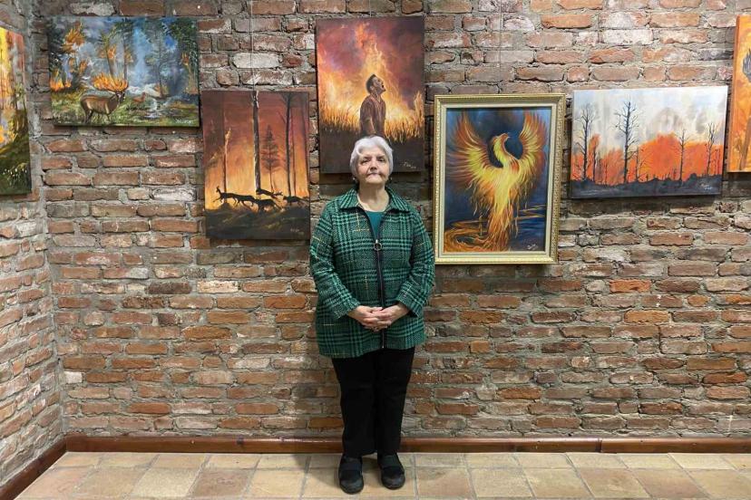 Orman yangınlarını konu alan resim sergisi açıldı