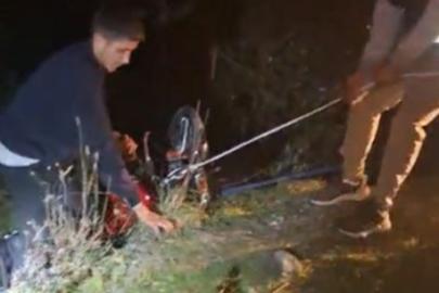 Osmaniye’de kontrolü kaybeden motosiklet sürücüsü uçuruma yuvarlandı