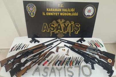 Polisin uygulamalarında tarihi eser ve ruhsatsız silahlar ele geçirildi: 8 tutuklama