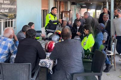 Salihli’de çiftçilere ve sürücülere yeni trafik kuralları anlatıldı