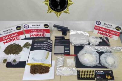 Samsun’da uyuşturucu ve silah ele geçirildi