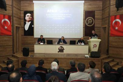 Siirt’te afet risklerini azaltmak için 52 eylem planı masaya yatırıldı