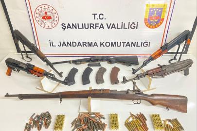 Siverek’te çok sayıda silah ele geçirildi