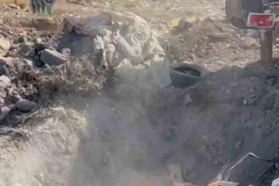 Sucuk, peynir, ketçaptan oluşan 1 ton gıda malzemesi toprağa gömülerek imha edildi