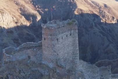Tarihi Şeytan Kalesi havadan görüntülendi