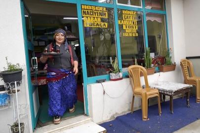 Tatil için geldiği yaylada çay ocağı açtı