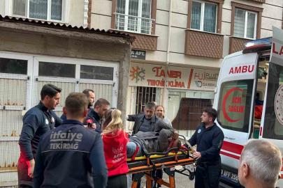 Tekirdağ’da alkollü vatandaş merdiven boşluğuna düştü