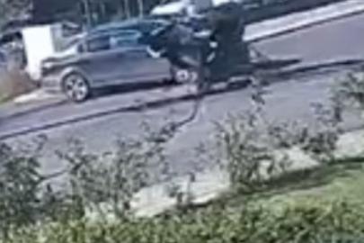 Tekirdağ’da motosiklet lokantanın bahçesine daldı: O anlar kamerada