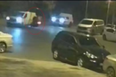 Tekirdağ’da motosikletlinin ağır yaralandığı kaza kamerada