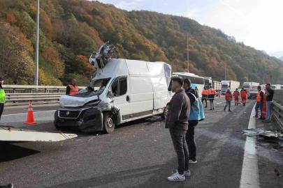 TEM’in Bolu geçişinde zincirleme kaza: 1 yaralı