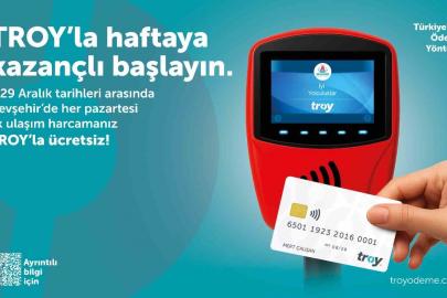 TROY Logolu temassız kartlarla yapılan ilk ulaşım ödemesi ücretsiz