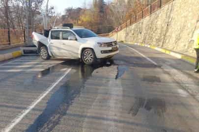 Tunceli’de kamyonet, 7 metre yükseklikten düştü: 4 yaralı