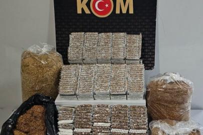 Uşak’ta kaçak tütün ve makaron operasyonu