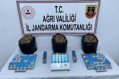 Ağrı’da kaçak sigara ve safran tohumu ele geçirildi
