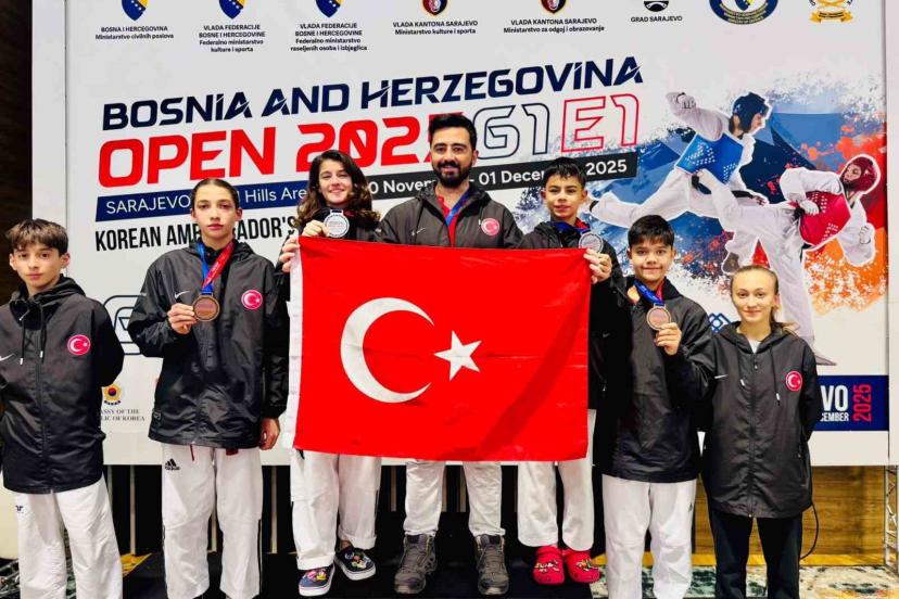 Aliağalı taekwondocular Saraybosna’dan madalyalarla döndü