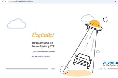 Araç takip sistemi çöktü