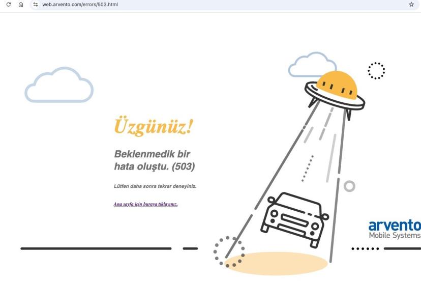 Araç takip sistemi çöktü