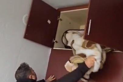 Aranan şahsın yakalandığı yer pes dedirtti