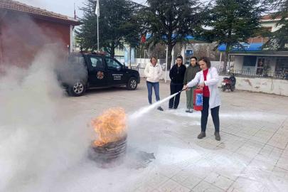Babaeski’de aile sağlık merkezlerinde yangın eğitimi verildi