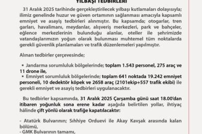 Başkentte yılbaşı tedbirleri: 19 bin 242 emniyet personeli görev alacak