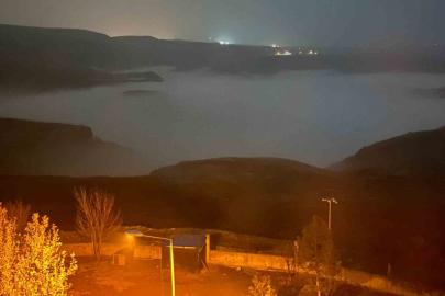 Batman’da Dicle Nehri üzerinde sis denizi