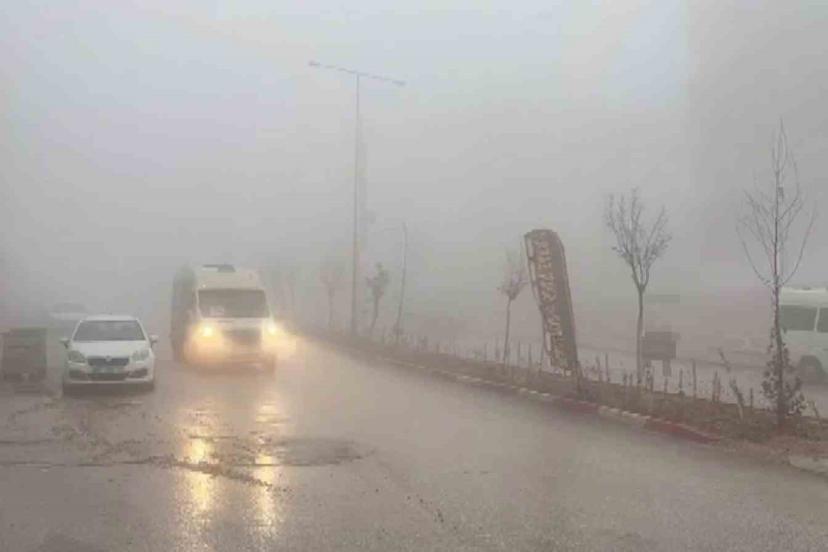 Besni’de yoğun sis etkili oldu