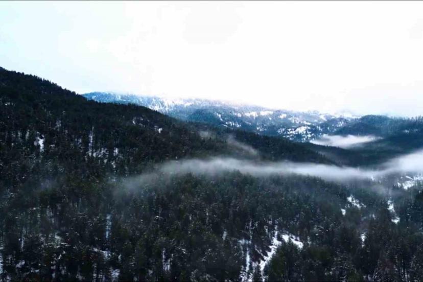 Beyaza bürünen Ilgaz Dağı havadan görüntülendi