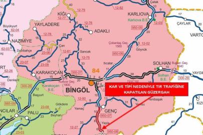 Bingöl-Diyarbakır yolu  tır trafiğine kapatıldı