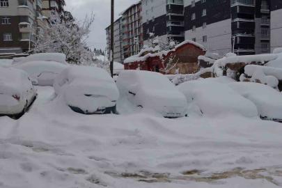 Bitlis’te arabalar ve tek katlı evler kara gömüldü