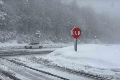 Bolu Dağı’nda kar yağışı yeniden başladı