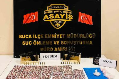 Buca’da narkotik operasyonlarında 1’i aranan 5 şahıs yakalandı