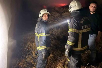 Burdur’da çıkan yangında 2 bine yakın saman balyası zarar gördü